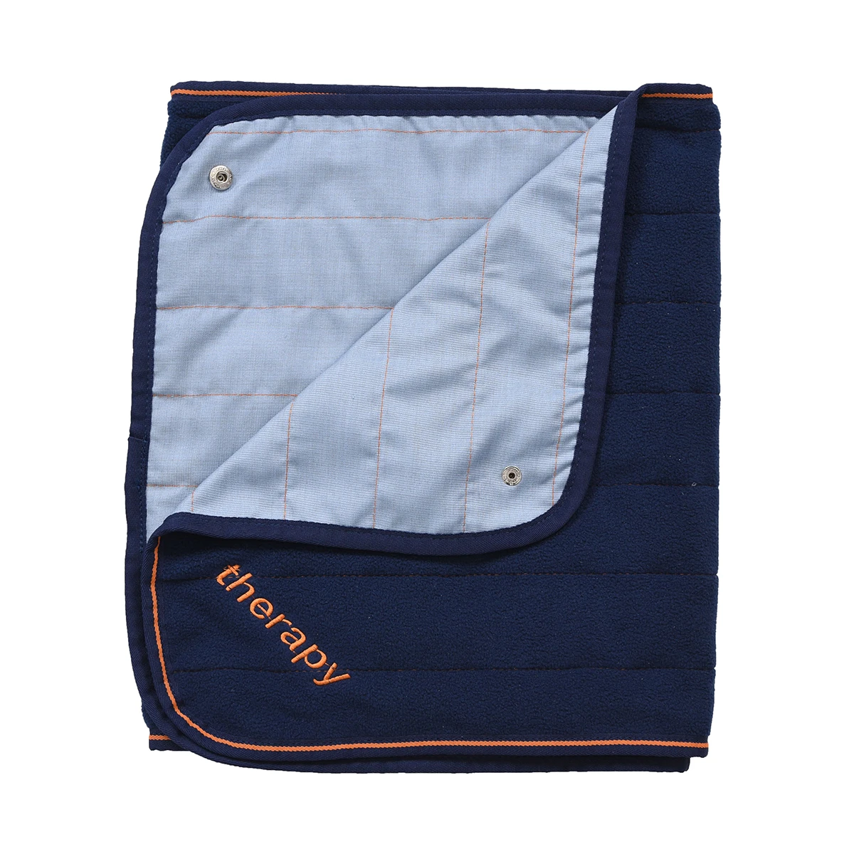 Bucas Sjaal Therapy Fleece Donkerblauw-oranje 3 Bucas Sjaal Therapy Fleece Donkerblauw-oranje