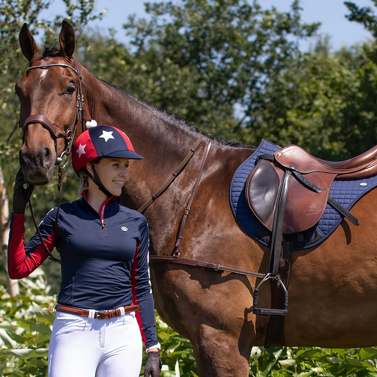 Cap Cover QHP Vegas Donkerblauw 4 Cap Cover QHP Vegas Donkerblauw - Afbeelding 2