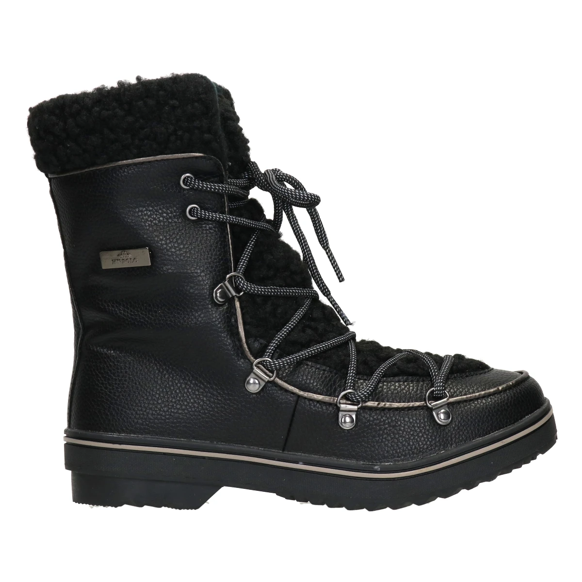 Thermoboots HV POLO HVPGlaslynn Sherpa Zwart 6 Thermoboots HV POLO HVPGlaslynn Sherpa Zwart - Afbeelding 4